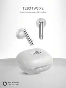 JBL T280TWS X2 蓝牙耳机 半入耳式无线运动耳机 IPX4 防水 适用于健身/跑步 无线耳机 降噪 快速充电 原装 无线耳机 - 查看 1