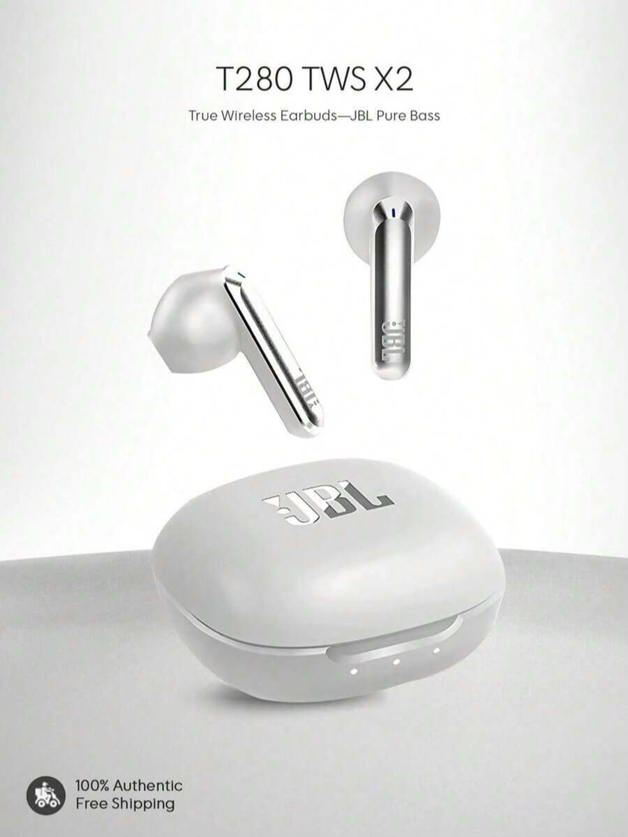 JBL T280TWS X2 蓝牙耳机 半入耳式无线运动耳机 IPX4 防水 适用于健身/跑步 无线耳机 降噪 快速充电 原装 无线耳机 - 查看 1