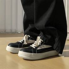 Men's Niche Thick-Soled Sneakers In Black And White, Simple, Stylish, Versatile, And With A High-End Feel, Casual Sneakers - Kích cỡ nam 1101 - Xem 2