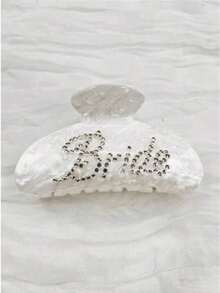 1个白色亚克力新娘发夹，镶嵌新娘标志水钻，适用于新娘送礼会、婚礼派对装饰、伴娘礼物、新娘送礼会、婚礼、单身派对 - / - 查看 8