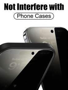 3pcs Anti-Spy Tempered Glass Screen Protector, Compatible With Apple Devices, Anti-Scratch, Anti-Collision, Oleophobic Coating, Smooth Touch, Suitable Compatible With Apple X/XR/6/7/8/11/12/13/14/15/16/16Plus/16Pro/16ProMax/16e/17/17 Air/17 Pro/17 Pro Max Series - Black - View 9