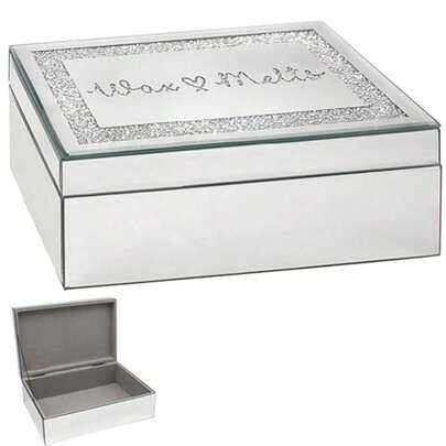 Biznest Crushed Diamond Jewelry Box Wox Love Melts Sparkle Gift Living Room Bedroom Accessories