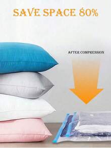 10pcs Vacuum Compression Storage Bags, Manual Air Suction Seal Bags, Suitable For Shirts, Blankets, Pillows, Pants, Space Saving For Home, Dorm, Closet, Bedroom, Bathroom, Travel Accessories, Storage Organization, Travel Essentials - Multicolor - View 4