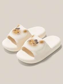 Dép đi trong nhà họa tiết mèo hoạt hình mới năm 2026, thích hợp cho mùa hè. - trắng - Xem 5