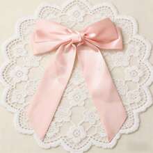 粉色超大蝴蝶结发夹，适合婚礼、派对和日常佩戴 - 粉色 - 查看 5