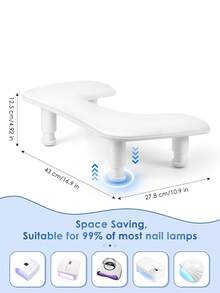 Professional Manicure Armrest: U-Shaped Adjustable Manicure Hand Rest, With Removable White PU Leather Soft Pad, Anti-Slip Manicure Pillow, Suitable For Nail Salons And Home Studios, Perfect Gift For Nail Artists, Beginners, Salon Owners, And An Excellent Choice For Christmas And Professional Appreciation. - Multicolor - View 9