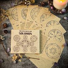 Several Pieces New Style Parchment Paper Solomon Seal Writing Paper Ritual Memo Paper Non-Sticky Large Hand-Drawn Greeting Card Blank Paper - Multicolor - View 7