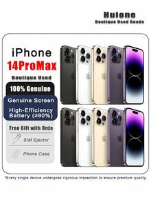 Apple 二手蘋果 iPhone 14 Pro Max 優質二手蘋果 iPhone智慧型手機雙卡 5G，95% 新，原廠螢幕和高效電池（≥90%） - 多色 - 查看 15