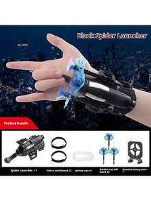 2026 Spider Web Launcher Toy Set, Hero Launcher Bracelet Toy, Role-Playing Launcher Wristband Accessory, Sticky Soft Bullet Fun Toy - Red - View 6