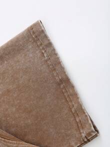 Disney Official Authorization | Women's 100% Washed Cotton Short-Sleeve T-Shirt With Double-Sided Prints Inspired By The Magical World Of . The Design Features A Large Pink Bow As The Centerpiece, Paired With The English Slogan "The Most Magical Place On Earth", And Incorporates  Head, Star, And Heart Elements, Creating An Overall Sweet And Dreamy Style. The Fabric Is Non-Transparent, Machine Washable, Versatile And Practical, Suitable For Daily Outings And Matching Outfits With Girlfriends. - Tabac - Voir 7