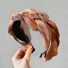 1件优雅渐变闪光编织发箍，多功能奢华轻盈宽边发箍发带 - 彩色 - 查看 9