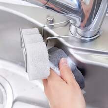 1pc Stainless Steel Sink Sponge Holder, Rust-Proof Sink Organizer Rack Without Holes - View 3