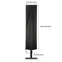 Nathdy 210D Black Waterproof Sun Umbrella Cover With Zipper Design, Dustproof, Waterproof And UV Resistant, Suitable For 6 Sizes Of Outdoor Sun Umbrellas - Black - View 9