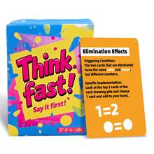 Think Fast! Say It First! Competitive Tabletop Game, Party Card Game, Ice Breaker Card Game, A Buzzer-Style Trivia Challenge, Reflexes Test, Holiday Gift! - View 2