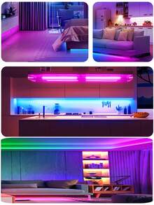 USB Ambient Light Strip, 5V 7-Color TV Backlight Ambient Light, Gaming Room Indoor Ambient Light, RGB Light Strip Set, LED Light Strip For TV, 3-Key Control LED Light Strip, USB 5V Light Strip For TV Backlight Home Party Decoration Soft Strip, Length From 99.97cm To 30.48m Optional, Suitable For TV, Room And Christmas Decoration. Widely Used For Car Decoration, Party Ambient Lighting - Colored Light - View 8