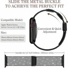 Nylon Soft Magnetic Shiny Strap Compatible With Apple Watch Series 11 10 SE 9 8 7 6 5 4 3, 42mm 41mm 40mm 38mm, Suitable For Apple Watch Sport Band - 41mm-40mm-38mm-(42mm Series11 10) - View 4