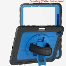 1pc, Mini 5 Case, Mini 4 Case (With 360-Degree Rotating Wrist Strap/Stand), Mini 5/4th Gen 7.9-Inch Pro 11 Case 4th Gen/ 3rd/2nd/1st Gen (2022/2021/2020/2018), Air 5th/4th Gen, 9th/ 8th/7th Generation Case 2019-2021, (A16) 11th/10th Generation - Black + Sky Blue - Black + Sky Blue - View 14