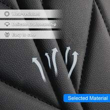 5Pcs Car Seat Covers Front Rear Cushion Protectors Universal Fit For Most Cars, Sedans Suvs And Hatchbacks, Full Set Premium Waterproof Faux Leather Car Seat Covers Cushion Protectors Airbag Compatible Easy To Clean Install For All Season - 黑色 - 查看 8