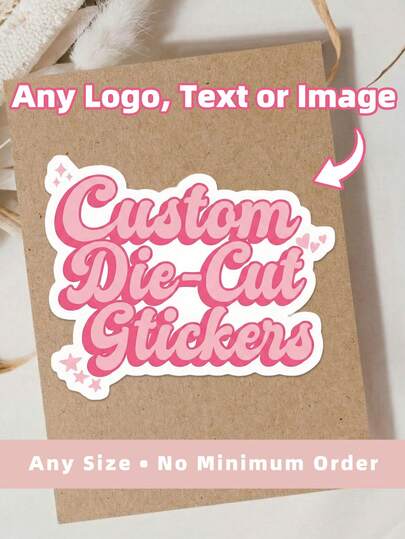 1-100pcs Custom Die-Cut Stickers, Personalized Image & Text Labels, Custom Logo Stickers, Postage & Order Stickers, Multi-Size Waterproof Stickers, Unique, Fun, High Quality, Perfect For Business, Parties, Weddings, Birthdays, Ideal Gift For Friends, Family, Dad, Mom, Son, Daughter, Classmates, Teachers, Colleagues, Great For Birthdays, Weddings, Holidays, Daily Use