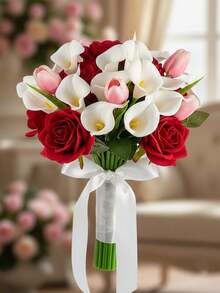 13.4" Artificial White Silk Calla Lily Flowers, Suitable For Mother's Day, Easter, Home, Kitchen, And Weddings - White - View 6