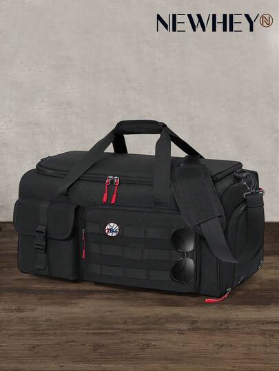 NEWHEY Gym Bag For Men, 45L Sports Travel Duffel Bag With Shoe & Laptop Compartment, Gym Workout Backpack Carry On Weekender Bag Overnight Backpack For Travel