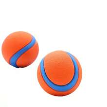 1 Stück elastischer Hundeball - reinigt Zähne, wasserdicht, geeignet für Training & Spiel, leuchtend orange & blau - für mittelgroße Hunde, Haustier Spielzeug, Hundekauknochen, Hundeballspielzeug, Haustier Sprungball, fester elastischer Ball, Spielzeug für kleine Hunde, strapazierfähiger Haustierball - Orange - Übersicht 3