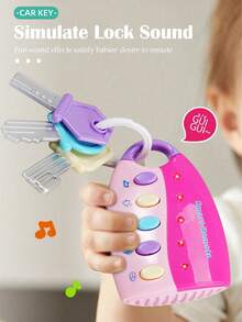 1pc Simulation Car Key Music Toy, Early Educational Toy Suitable For Toddler Boys And Girls - Multicolor - View 3