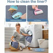 Washable Small Pet Pee Pads, Reusable Guinea Pig Hamster Cage Liners, Anti-Soil Pet Mat For Small Animals, Pet Cleaning Supplies - one-size - View 9