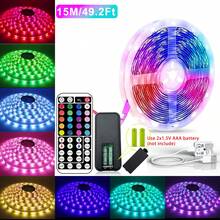3ft-100ft Remote Control Color Adjustable LED Light Strip, Suitable For Room Decor, Bedroom, Home, TV Backlight, Living Room, Game Room, 6 DIY Modes, Adjustable Color & Brightness - Nhiều màu - Xem 10