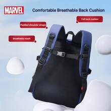 Disney Marvel Large Capacity Minimalist Backpack, Breathable For Grades 3-6, Lightweight Multi-Function Backpack, Water-Resistant - Round - View 2