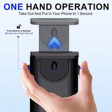 xnyocn 多功能车载手机支架，带伸缩臂、柔性鹅颈管、强力吸盘底座、360°旋转，适用于安全安装平板电脑和智能手机 - 黑色 - 查看 9