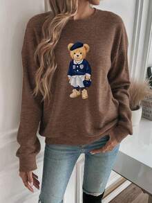 舒适保暖的泰迪熊印花T恤，适合圣帕特里克节、幸运草图案、狂欢节、马年、情人节等场合，是送给女性的绝佳情人节礼物，也是情人节休闲装的理想之选。这款T恤还带有2026年狂欢节、马元素狂欢节、返校季穿搭灵感、返校必备单品、开学第一天等元素，是2026年返校季春季服装的理想之选。 - 棕色 - 查看 5