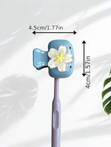 可爱樱花图案便携式牙刷套，透明彩色樱花ins风，旅行牙刷收纳盒，便携式牙刷头保护夹，牙刷收纳夹，牙刷保护套，保护牙刷头，双排水通风孔设计，方便携带，防尘牙刷头套，适合情侣、朋友、家人、教师、旅行爱好者，居家、宿舍、返校、夏季必备 - 彩色 - 查看 12