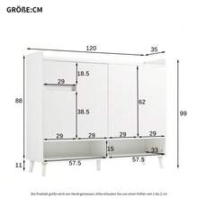 Shoe Cabinets - White - View 2