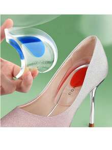 2片装柔软硅胶鞋跟垫 - 舒适足垫，缓解足跟骨刺，改善姿势，易于穿戴，母亲节礼物，卧室装饰，花园装饰，厨房装饰，夏季，海滩，旅行必备，房间装饰，柔软舒适，毕业季礼物 - 多色 - 查看 3