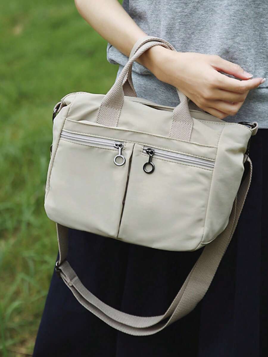 1pc, 31cm*14cm*20cm, Nylon, Fashion Handbag, Multi-Compartment Crossbody Bag, Fashionable Shoulder Bag, Multi-Pocket, Shoulder Bag, Crossbody Bag, Tote Bag, Handbag, Suitable For Commuting, School, Travel, Vacation, Etc. - Multicolor - View 1