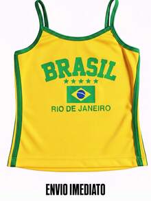 Brazil Cropped Blouse, Virginia Launch, Copa 2026 - Amarillo - Ver 2