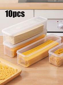 Bộ 10/5/1 hộp đựng thực phẩm kín khí, hộp cơm trưa bằng nhựa trong suốt có nắp, thích hợp cho tủ lạnh, tủ đông và bảo quản thực phẩm, có thể xếp chồng lên nhau, lý tưởng cho nhà bếp và bảo quản thực phẩm ngoài trời, giúp sắp xếp nhà bếp gọn gàng. - trong suốt - Xem 11