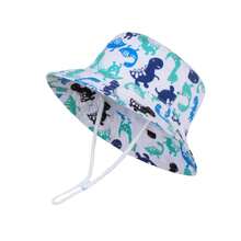 Dinosaur Baby Sun Hat, Toddler Bucket Hat, Wide Brim Children's Beach Hat, UV Protection, Unisex - Tricolor Dinosaur Short-brimmed Bowl Hat - View 5