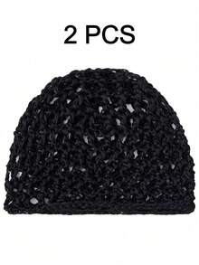 1/4pcs Black Mesh Sleep Cap, Wig Cap, Chef Hat, Fluffy Bun Cover, Suitable For Women, Dancers, Sleep Cap - / - View 8