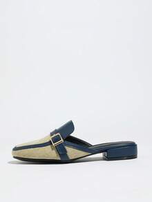 新款时尚露跟拖鞋，百搭柔软鞋底防滑女式凉鞋 - 卡其色 - 查看 7