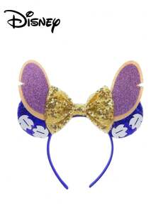 Disney 1件迪士尼系列服装头饰，角色扮演服装，卡通史迪奇和米奇耳朵发箍，节日派对独特设计发箍，女士发饰 - 彩色 - 查看 3