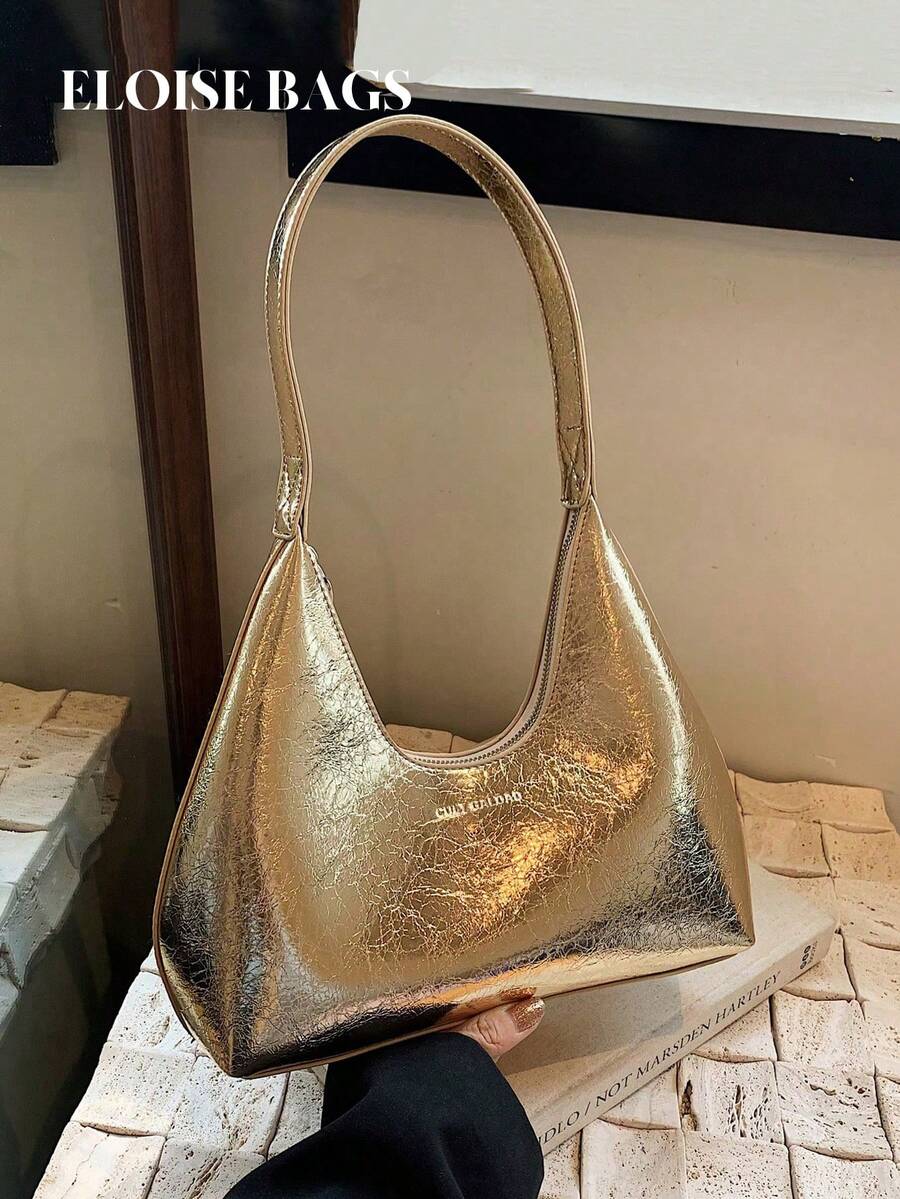 Túi lưỡi liềm đeo nách kiểu Pháp tối giản cổ điển, Túi xách đeo chéo vai đa năng thanh lịch thời trang dành cho nữ