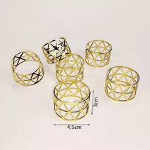European And American Geometric Metal Table Napkin Rings, Fashionable Wedding Decorations, Exquisite Napkin Clips, Creative Restaurant Table Napkin Holders, Simple And Elegant Napkin Rings - Multicolor - View 8
