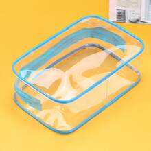 3pcs TSA Approved Transparent Travel Toiletry Bag, Waterproof Cosmetic Bag For Carry-On Luggage, Women Toiletries Bag Wash Bag Shower Bag Waterproof Bag Large Capacity For Women Packing Cubes Travel Essentials For Women Cruise Essentials Vacation Essentials Travel Stuff - Blue - View 12
