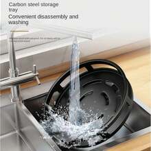 1pc 360° Rotating Spice Rack, Multifunctional Kitchen Seasoning Organizer Tray, No Drilling Required - Multicolor - View 8