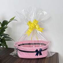 1 chiếc giỏ đan thủ công có nơ trang trí, thích hợp để trang trí và sắp xếp đồ dùng dịp Giáng sinh, có thể đựng nến, khăn giấy, khăn tắm, cây cảnh, quà tặng, v.v. Cũng có thể dùng làm giỏ quà Giáng sinh. - Nhiều màu - Xem 18