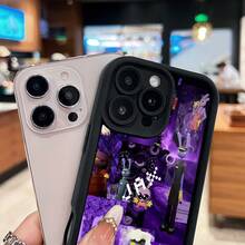 Personajes de conejito morado, collage temático.funda de teléfono Fundas compatibles con ,Apple,VIVO,OPPO,,, y Honor.Fabricadas en silicona TPU,ofrecen protección contra golpes y caídas. - Negro - Ver 4