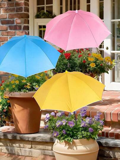 1 chiếc dù che nắng mini nhiều màu sắc 10,63 inch cho cây cảnh, dù che nắng hình hoa, dù che nắng cho cây trồng trong chậu, dù che nắng ngoài trời, dù che nắng cho cây trồng trong nhà, ban công, bảo vệ cây cảnh khỏi ánh nắng mặt trời, trang trí sân vườn, phụ kiện làm vườn, thích hợp để bảo vệ cây và hoa vào mùa xuân, hè, thu, trang trí sân vườn ngày lễ.