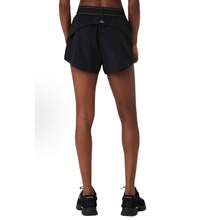 Alo Yoga Women's Grandstand Tennis Shorts | Lightweight Performance Fabric | Loose Fit Breathable Athletic Shorts | Luxury Studio-To-Street Comfortable Workout Bottoms - Black - View 2